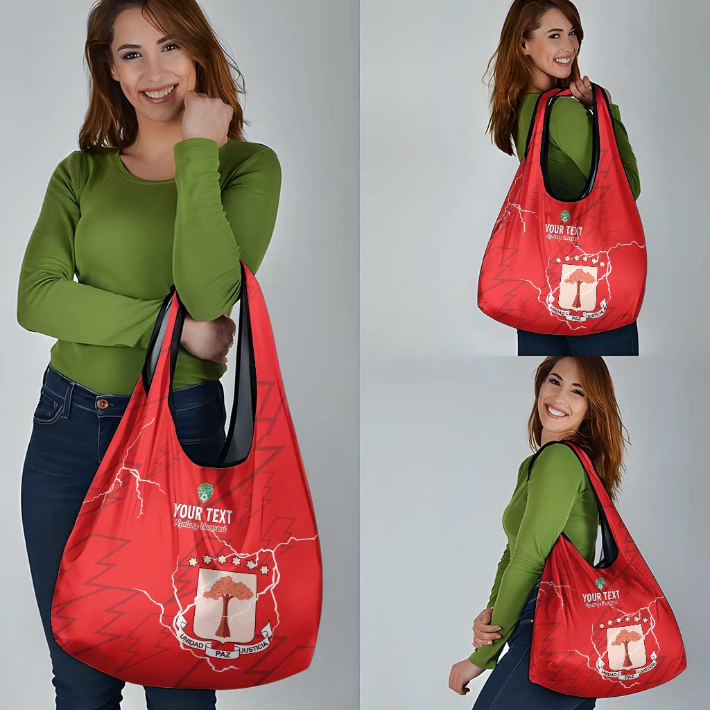 Custom Equatorial Guinea Football Grocery Bag Allez Nzalang Nacional - Red Version