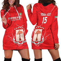 Custom Equatorial Guinea Football Hoodie Dress Allez Nzalang Nacional - Red Version