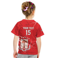 Custom Equatorial Guinea Football Kid T Shirt Allez Nzalang Nacional - Red Version