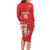 Custom Equatorial Guinea Football Long Sleeve Bodycon Dress Allez Nzalang Nacional - Red Version