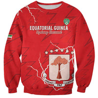 Custom Equatorial Guinea Football Sweatshirt Allez Nzalang Nacional - Red Version