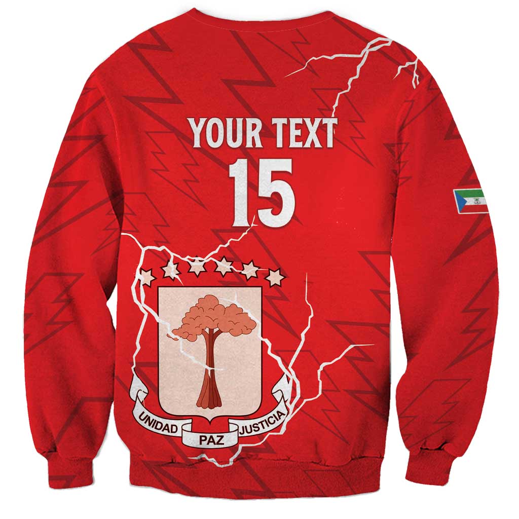 Custom Equatorial Guinea Football Sweatshirt Allez Nzalang Nacional - Red Version