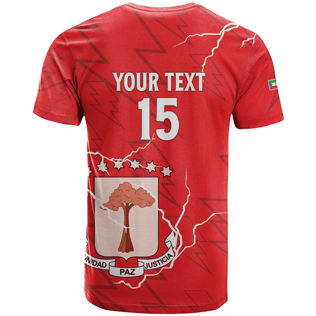 Custom Equatorial Guinea Football T Shirt Allez Nzalang Nacional - Red Version