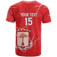 Custom Equatorial Guinea Football T Shirt Allez Nzalang Nacional - Red Version