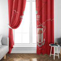 Custom Equatorial Guinea Football Window Curtain Allez Nzalang Nacional - Red Version