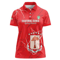 Custom Equatorial Guinea Football Women Polo Shirt Allez Nzalang Nacional - Red Version