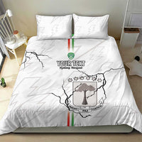 Custom Equatorial Guinea Football Bedding Set Allez Nzalang Nacional - White Version