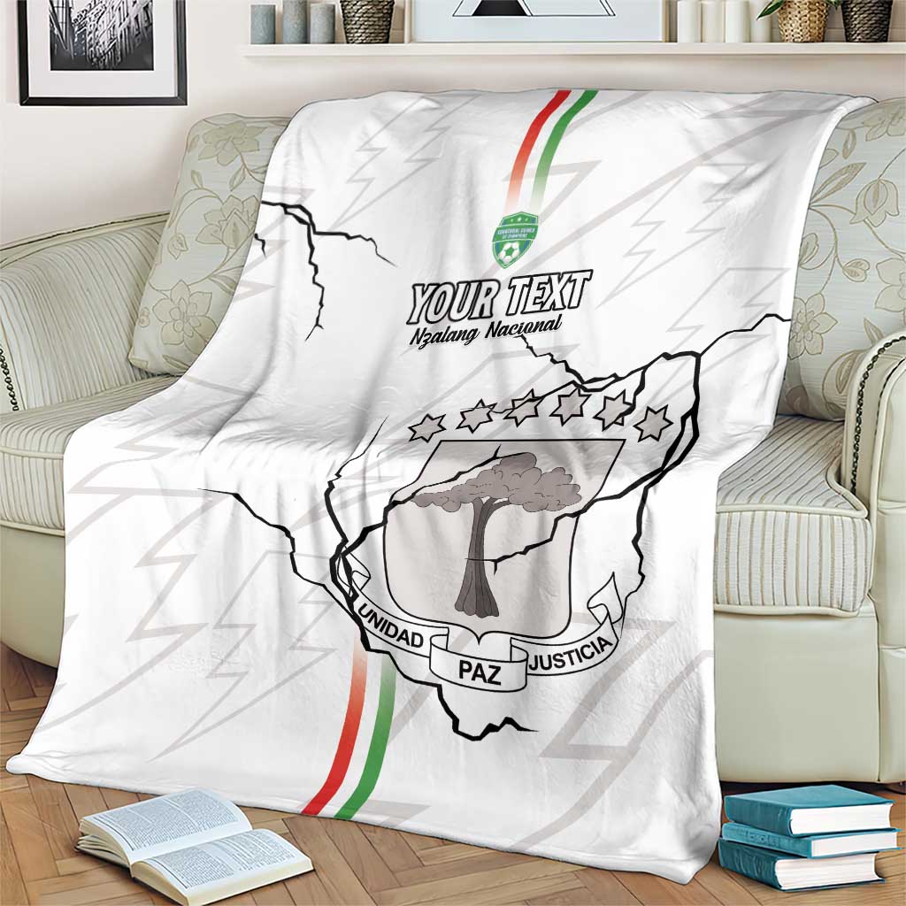 Custom Equatorial Guinea Football Blanket Allez Nzalang Nacional - White Version