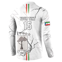 Custom Equatorial Guinea Football Button Sweatshirt Allez Nzalang Nacional - White Version