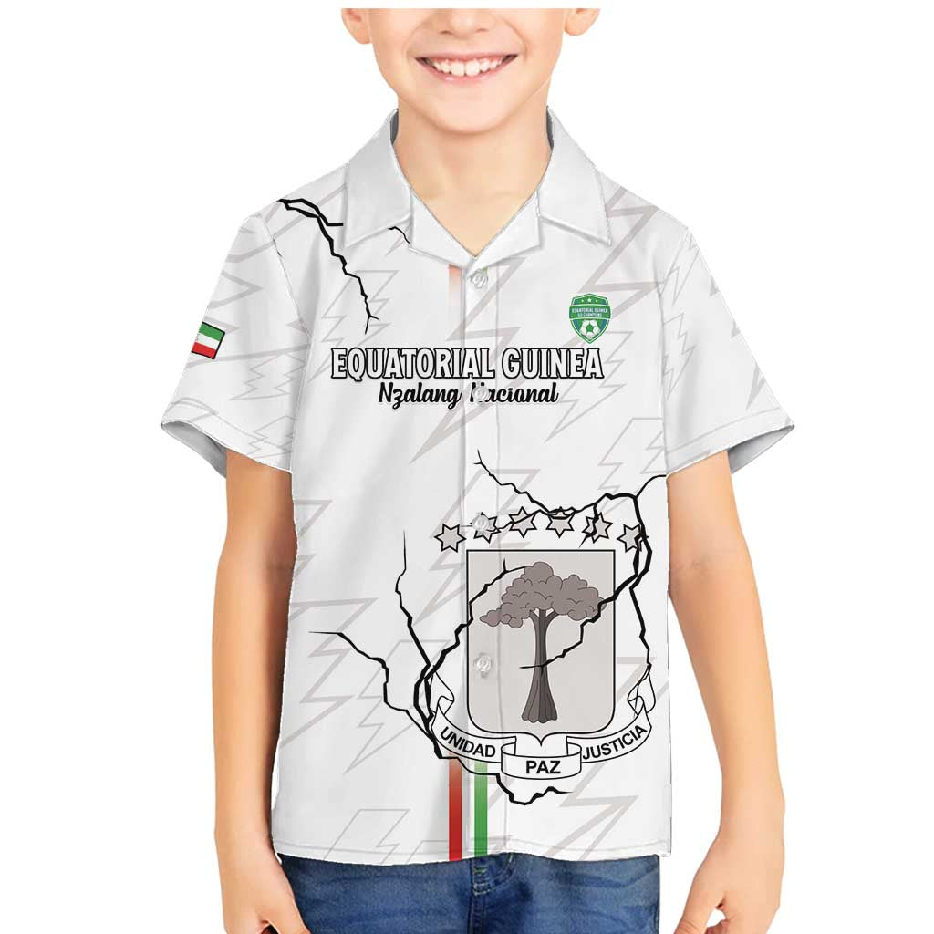 Custom Equatorial Guinea Football Family Matching Mermaid Dress and Hawaiian Shirt Allez Nzalang Nacional - White Version