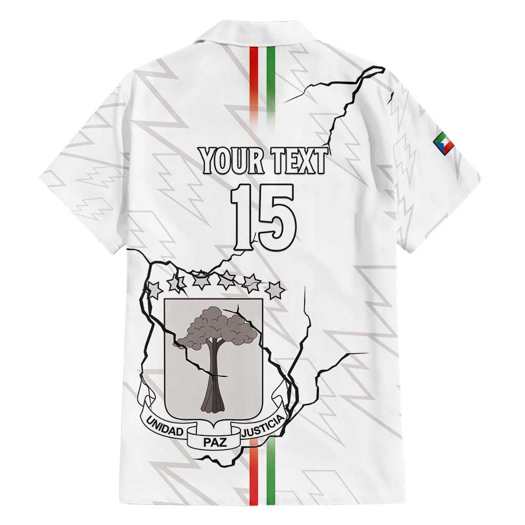 Custom Equatorial Guinea Football Family Matching Off Shoulder Maxi Dress and Hawaiian Shirt Allez Nzalang Nacional - White Version