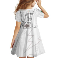 Custom Equatorial Guinea Football Family Matching Short Sleeve Bodycon Dress and Hawaiian Shirt Allez Nzalang Nacional - White Version