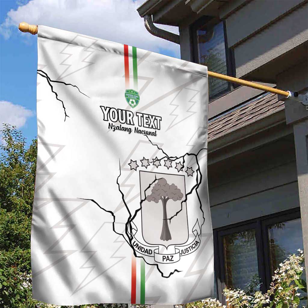 Custom Equatorial Guinea Football Garden Flag Allez Nzalang Nacional - White Version