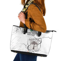 Custom Equatorial Guinea Football Leather Tote Bag Allez Nzalang Nacional - White Version