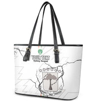 Custom Equatorial Guinea Football Leather Tote Bag Allez Nzalang Nacional - White Version