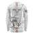 Custom Equatorial Guinea Football Long Sleeve Shirt Allez Nzalang Nacional - White Version