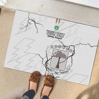 Custom Equatorial Guinea Football Rubber Doormat Allez Nzalang Nacional - White Version