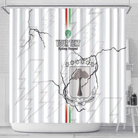 Custom Equatorial Guinea Football Shower Curtain Allez Nzalang Nacional - White Version