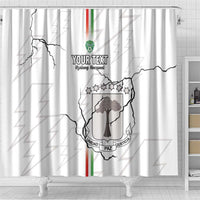 Custom Equatorial Guinea Football Shower Curtain Allez Nzalang Nacional - White Version