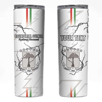 Custom Equatorial Guinea Football Skinny Tumbler Allez Nzalang Nacional - White Version
