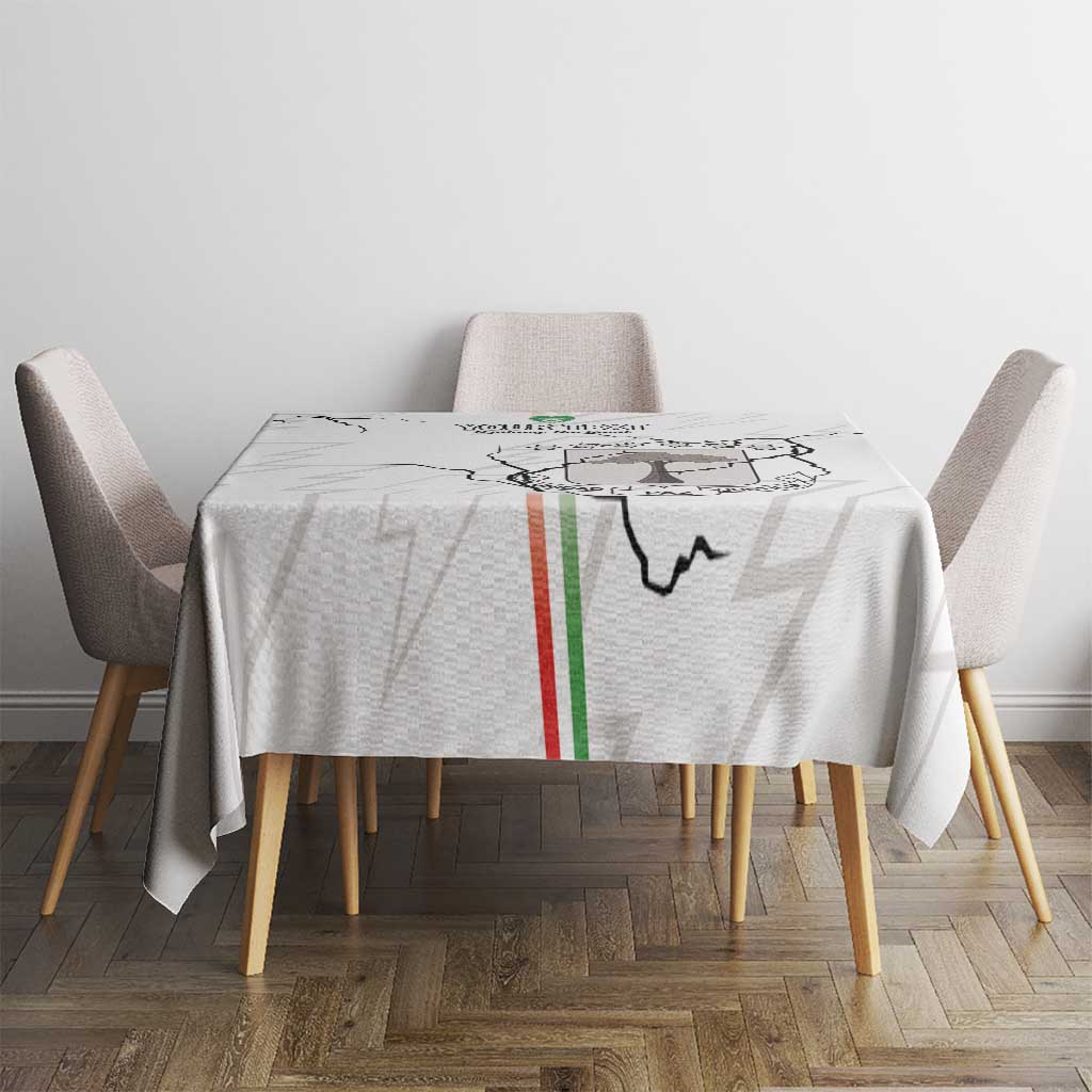 Custom Equatorial Guinea Football Tablecloth Allez Nzalang Nacional - White Version