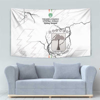 Custom Equatorial Guinea Football Tapestry Allez Nzalang Nacional - White Version
