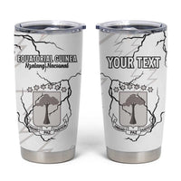 Custom Equatorial Guinea Football Tumbler Cup Allez Nzalang Nacional - White Version