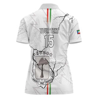 Custom Equatorial Guinea Football Women Polo Shirt Allez Nzalang Nacional - White Version