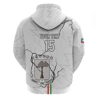 Custom Equatorial Guinea Football Zip Hoodie Allez Nzalang Nacional - White Version