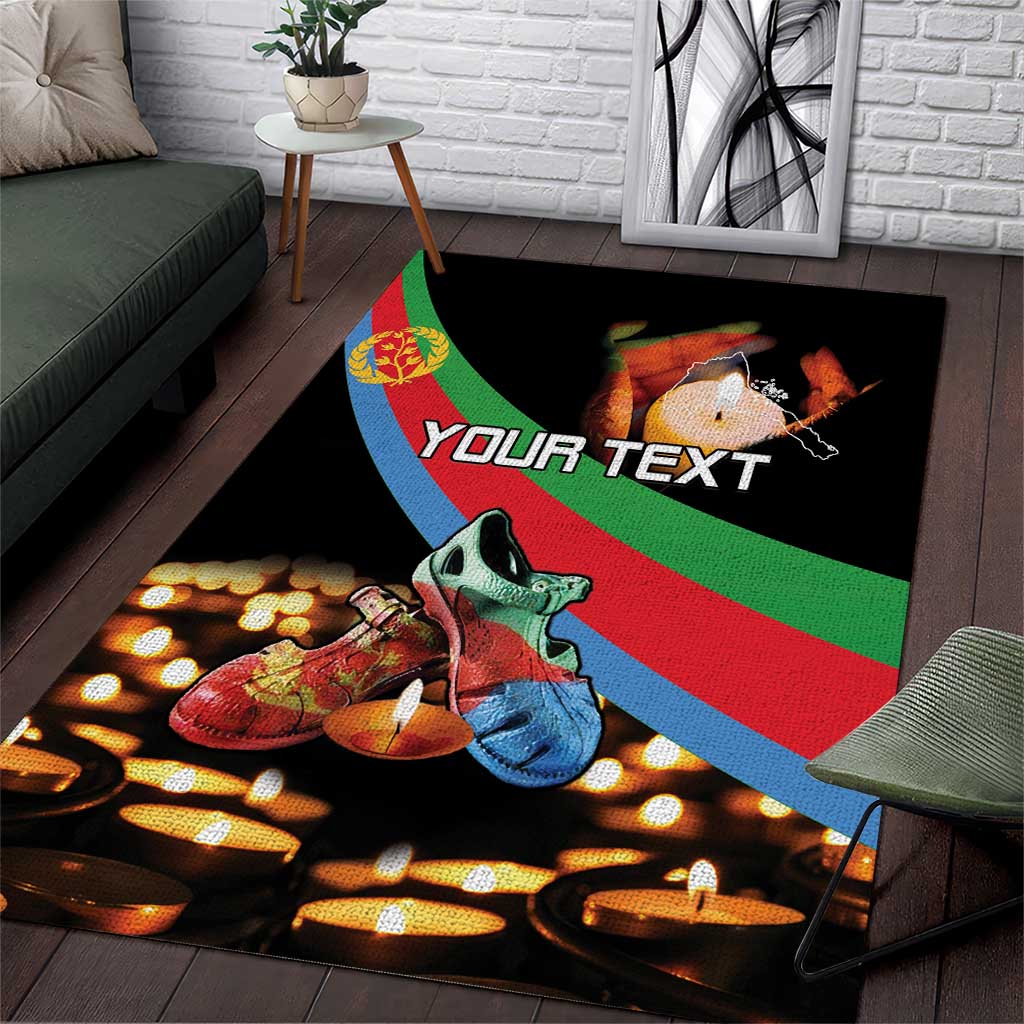 Personalized Eritrea Martyrs Day Area Rug Candlelight Vigil Shida Shoes