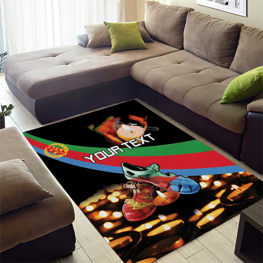 Personalized Eritrea Martyrs Day Area Rug Candlelight Vigil Shida Shoes