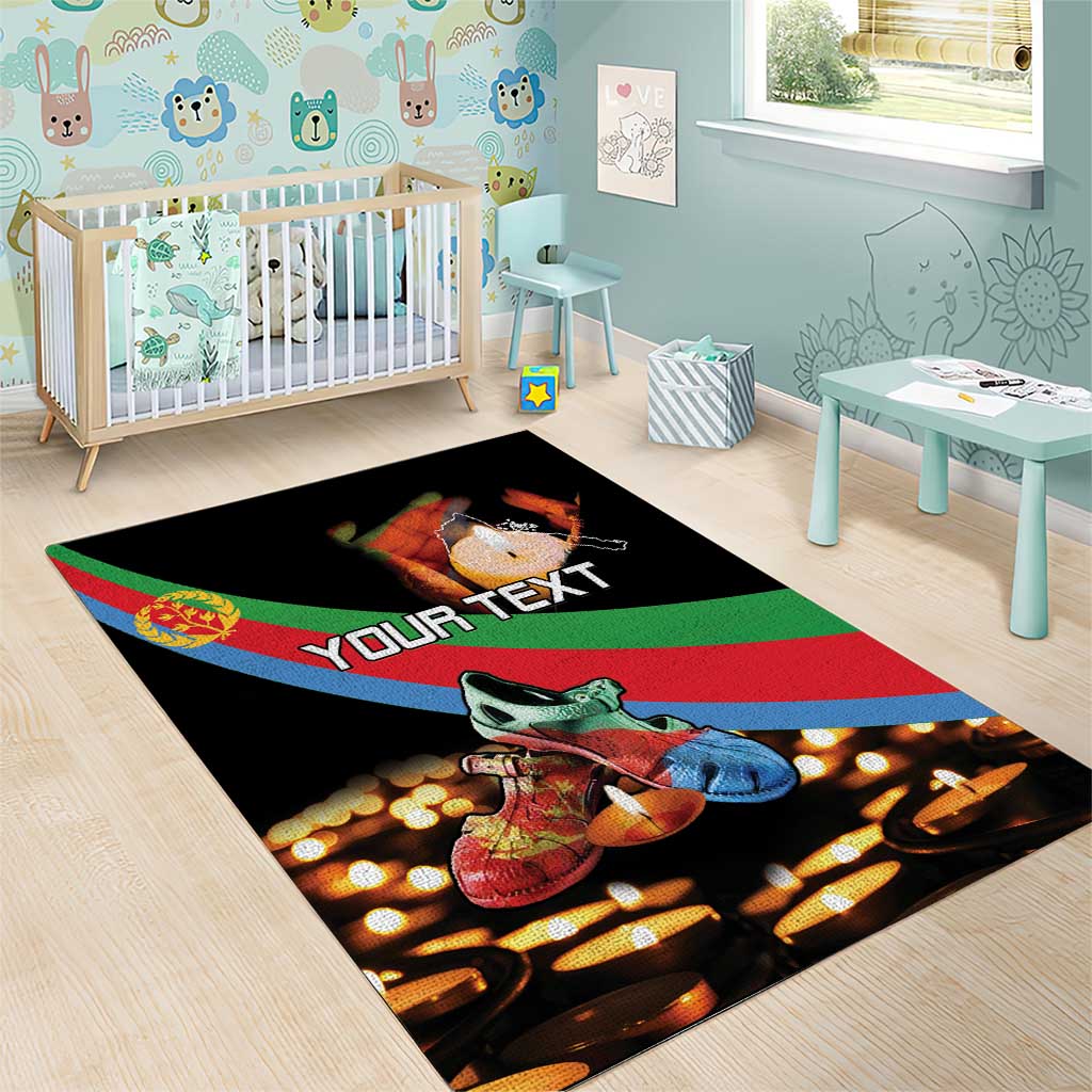 Personalized Eritrea Martyrs Day Area Rug Candlelight Vigil Shida Shoes