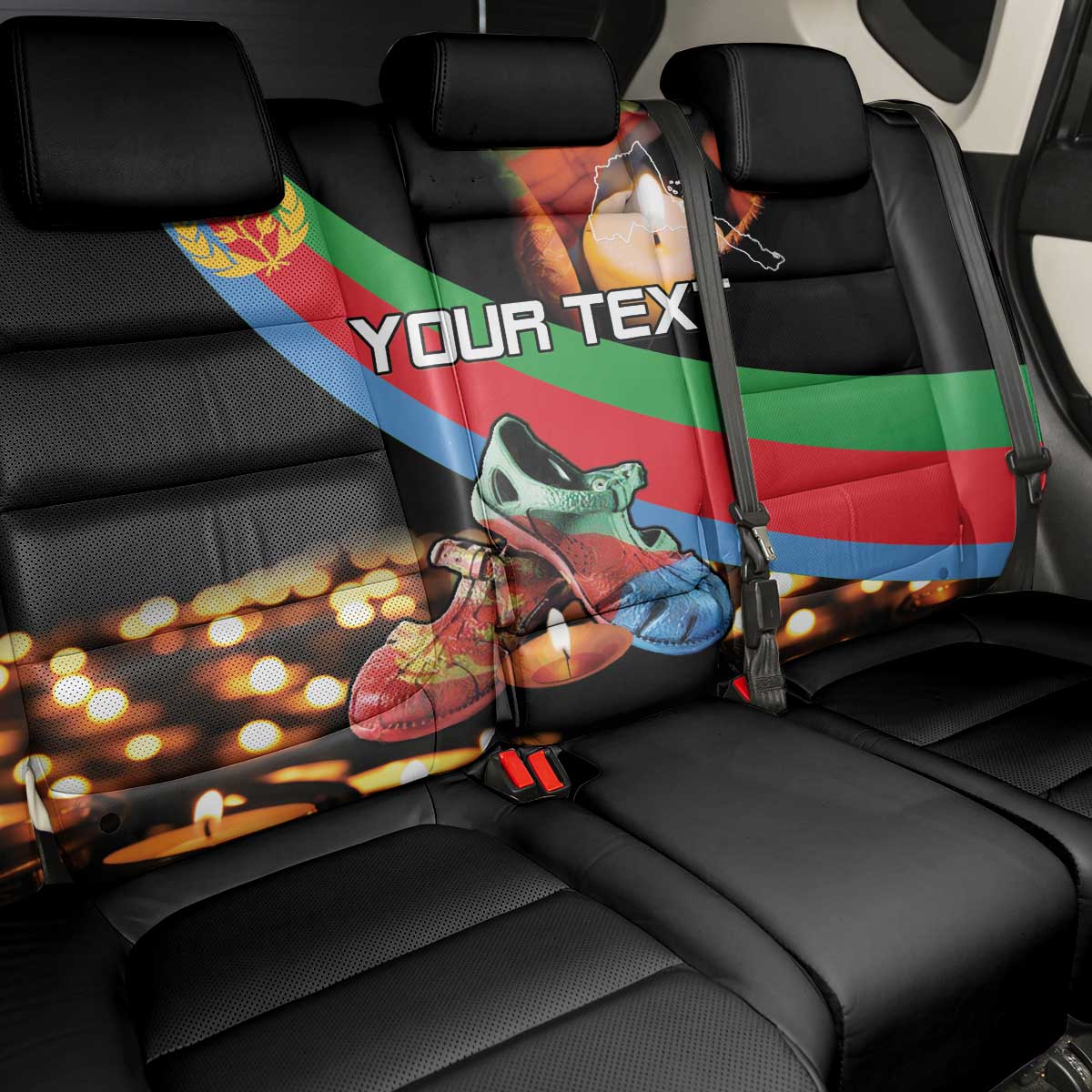 Personalized Eritrea Martyrs Day Back Car Seat Cover Candlelight Vigil Shida Shoes