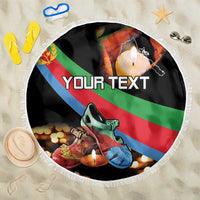 Personalized Eritrea Martyrs Day Beach Blanket Candlelight Vigil Shida Shoes