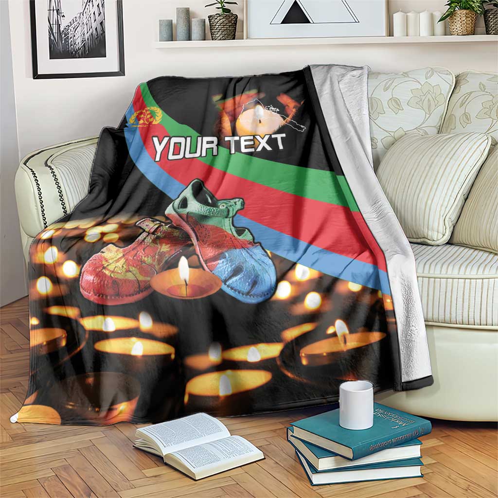 Personalized Eritrea Martyrs Day Blanket Candlelight Vigil Shida Shoes