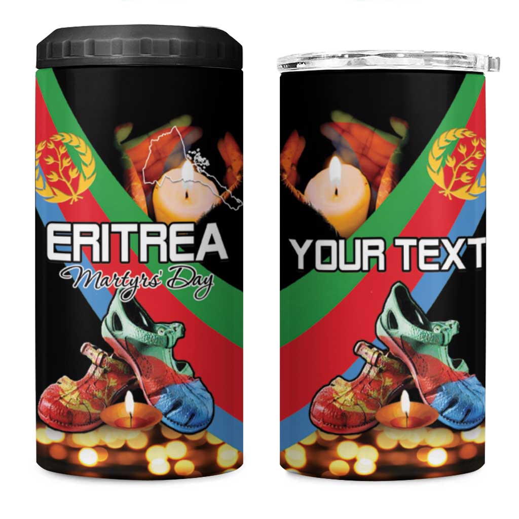 Personalized Eritrea Martyrs Day 4 in 1 Can Cooler Tumbler Candlelight Vigil Shida Shoes