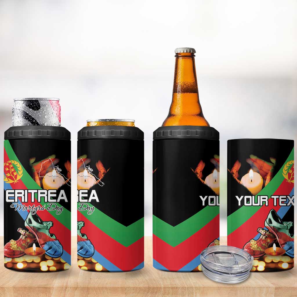 Personalized Eritrea Martyrs Day 4 in 1 Can Cooler Tumbler Candlelight Vigil Shida Shoes