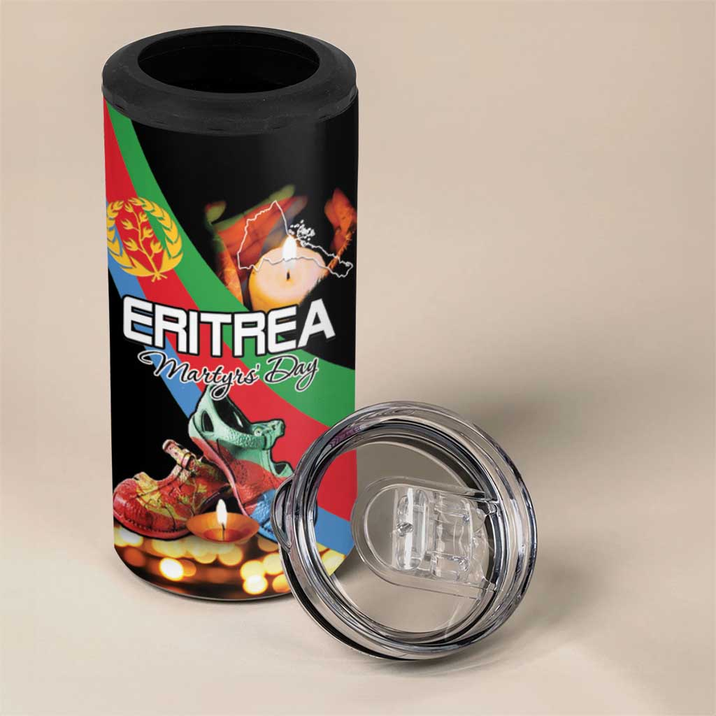 Personalized Eritrea Martyrs Day 4 in 1 Can Cooler Tumbler Candlelight Vigil Shida Shoes