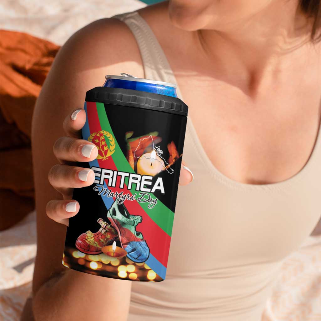 Personalized Eritrea Martyrs Day 4 in 1 Can Cooler Tumbler Candlelight Vigil Shida Shoes