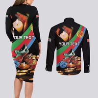 Personalized Eritrea Martyrs Day Couples Matching Long Sleeve Bodycon Dress and Long Sleeve Button Shirt Candlelight Vigil Shida Shoes