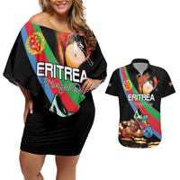 Personalized Eritrea Martyrs Day Couples Matching Off Shoulder Short Dress and Hawaiian Shirt Candlelight Vigil Shida Shoes