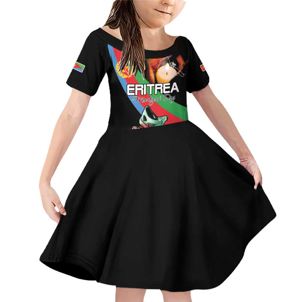 Personalized Eritrea Martyrs Day Family Matching Off Shoulder Short Dress and Hawaiian Shirt Candlelight Vigil Shida Shoes