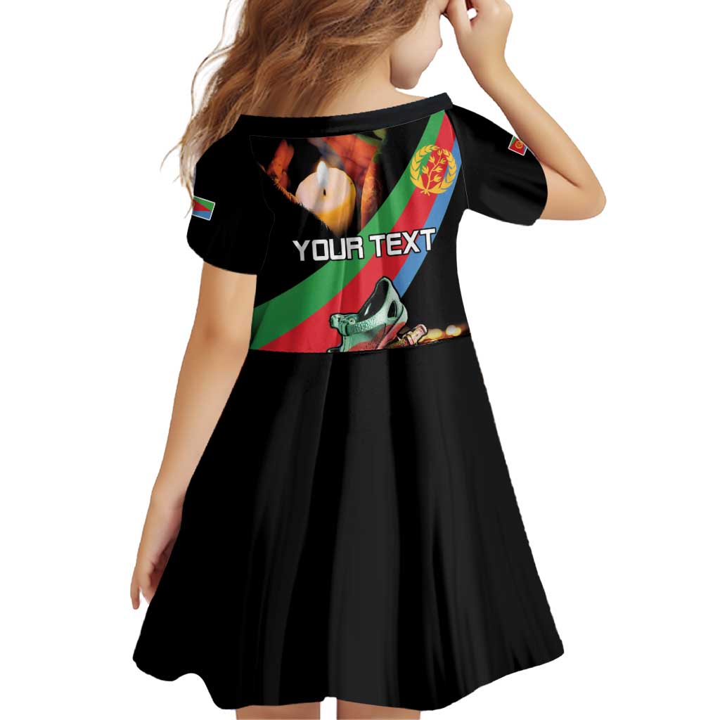 Personalized Eritrea Martyrs Day Family Matching Off Shoulder Short Dress and Hawaiian Shirt Candlelight Vigil Shida Shoes