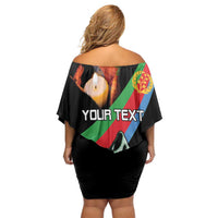 Personalized Eritrea Martyrs Day Family Matching Off Shoulder Short Dress and Hawaiian Shirt Candlelight Vigil Shida Shoes