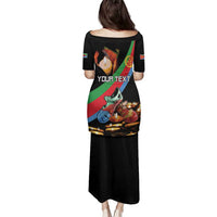 Personalized Eritrea Martyrs Day Family Matching Puletasi and Hawaiian Shirt Candlelight Vigil Shida Shoes