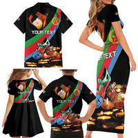 Personalized Eritrea Martyrs Day Family Matching Short Sleeve Bodycon Dress and Hawaiian Shirt Candlelight Vigil Shida Shoes
