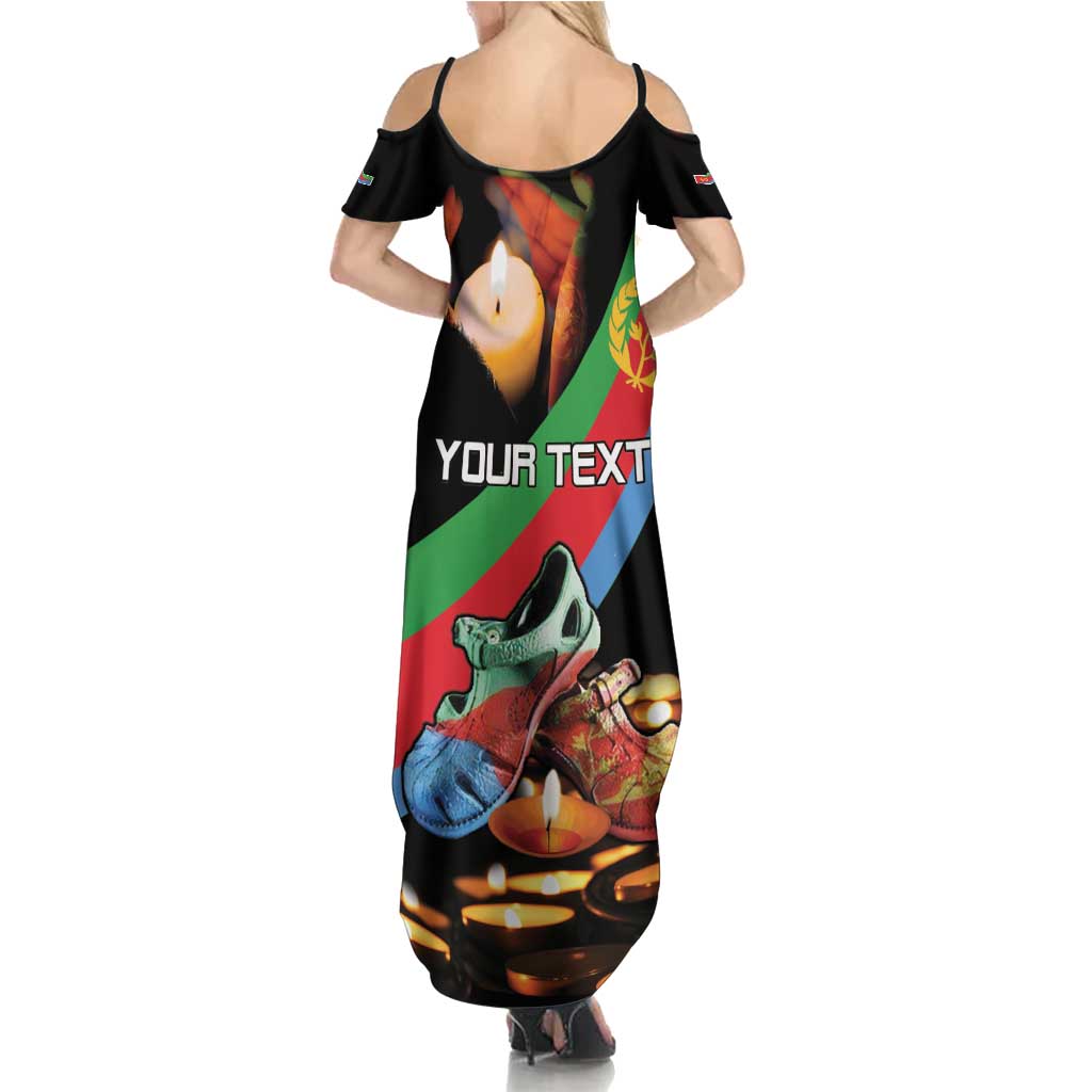 Personalized Eritrea Martyrs Day Family Matching Summer Maxi Dress and Hawaiian Shirt Candlelight Vigil Shida Shoes