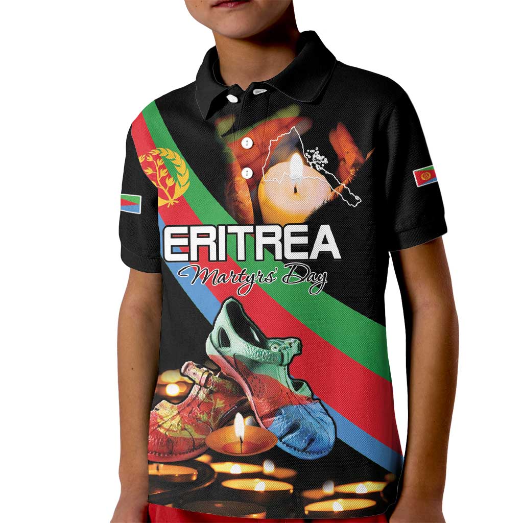 Personalized Eritrea Martyrs Day Kid Polo Shirt Candlelight Vigil Shida Shoes