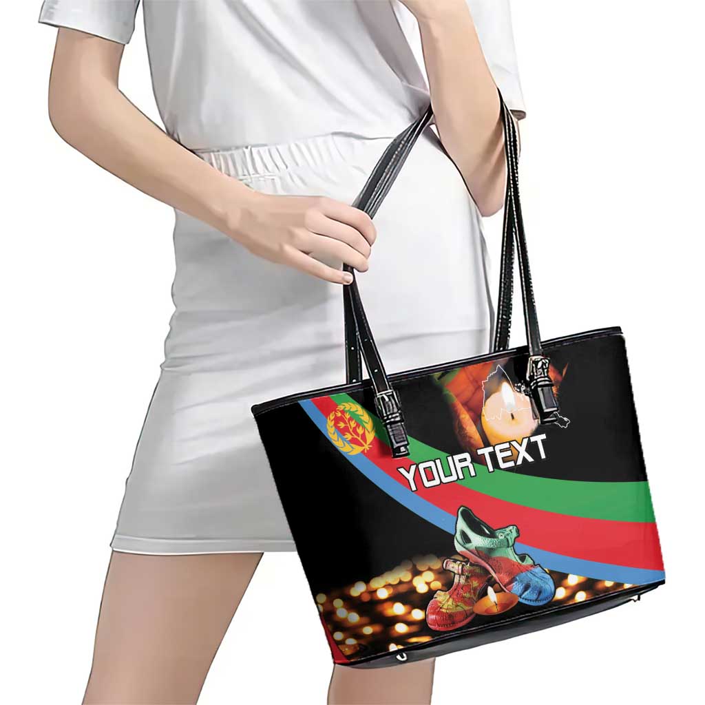 Personalized Eritrea Martyrs Day Leather Tote Bag Candlelight Vigil Shida Shoes