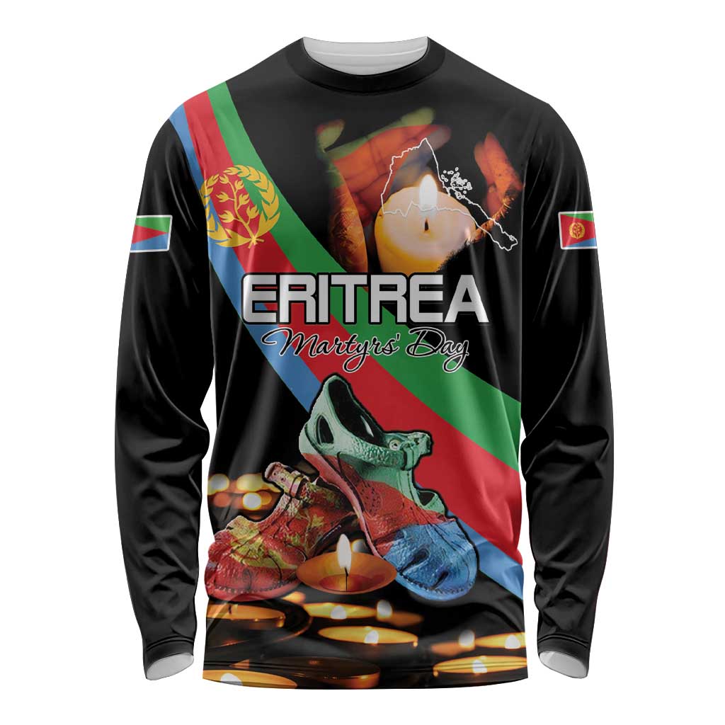Personalized Eritrea Martyrs Day Long Sleeve Shirt Candlelight Vigil Shida Shoes